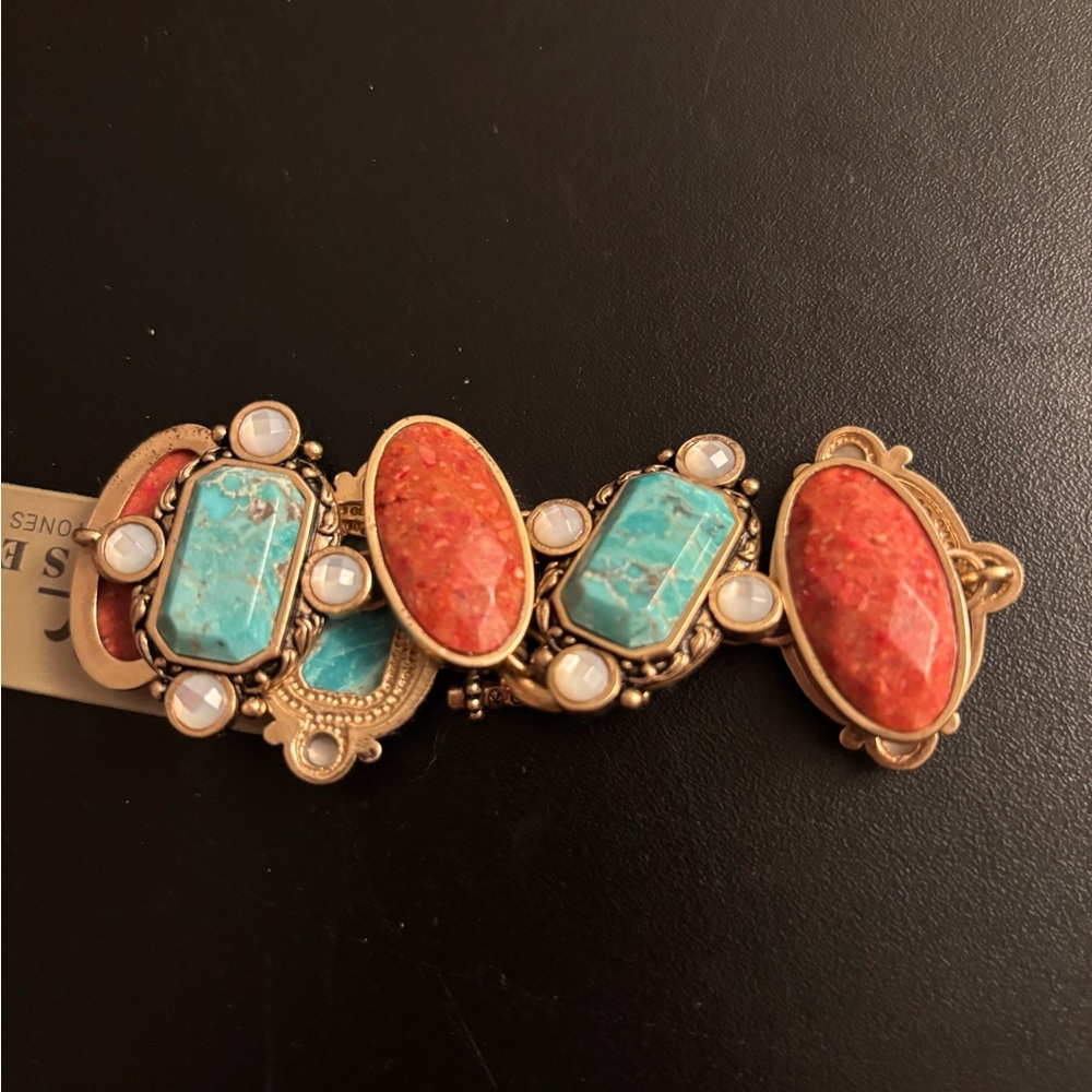 Genuine Turquoise, Coral, and Mop Jewelry Set - Picture 12 of 15